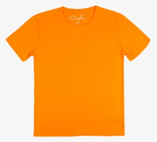 Plain Orange T-shirt Download Transparent Png Image - H&m Yellow T Shirt, Png Download, Transparent PNG