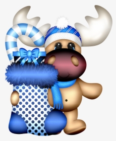C Christmas Moose, Christmas Artwork, Christmas Wallpaper, - Cute Christmas Clipart, HD Png Download, Transparent PNG