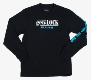Lock Retro Long Sleeve T-shirt - Long-sleeved T-shirt, HD Png Download, Transparent PNG