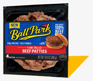 Flame Grilled Beef Patties - Ballpark Hamburgers, HD Png Download, Transparent PNG