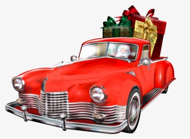 Christmas Girl With Car, HD Png Download, Transparent PNG