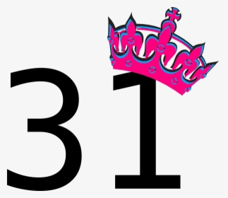 Pink Tilted Tiara And Number 31 Clip Art At Clker Com - Happy Birthday To Me 39, HD Png Download, Transparent PNG