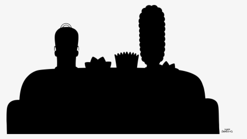 Transparent Simpsons Clipart - Simpsons Family Silhouette Png, Png Download, Transparent PNG