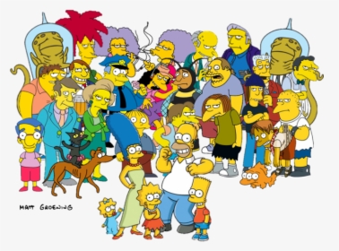 All The Characters On The Simpsons, HD Png Download, Transparent PNG