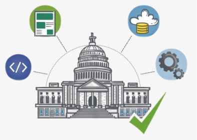 An Image Of A Government Building With Abstract Vendor - Government Procurement Icon, HD Png Download, Transparent PNG