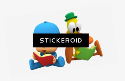 Pocoyo And Pato Reading - Cartoon, HD Png Download, Transparent PNG