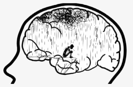 Depression Untitled At Clipart Best Clip Art Collection - Easy Human Brain Drawing, HD Png Download, Transparent PNG
