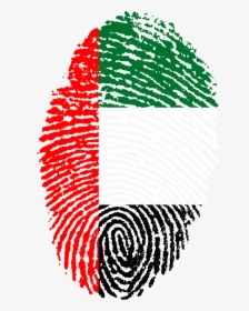 United Arab Emirates Flag - Uae Flag Fingerprint, HD Png Download, Transparent PNG