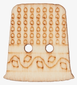 Wood Two-hole Button Thimble - Wood, HD Png Download, Transparent PNG