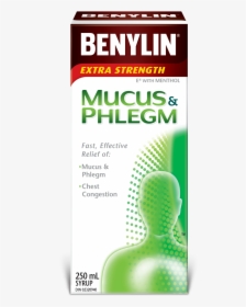 Mucus & Phlegm Syrup - Benylin Extra Strength Mucus And Phlegm, HD Png Download, Transparent PNG