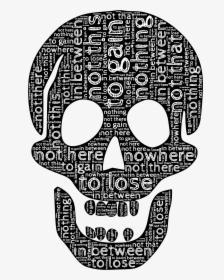 Skull Typography Clip Arts - Typography Skull, HD Png Download, Transparent PNG
