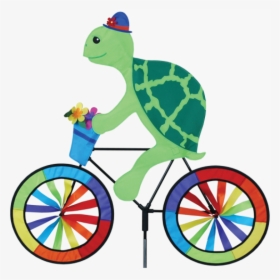 Image Of Turtle On A Bicycle/bike Spinner - Turtle Bike, HD Png Download, Transparent PNG