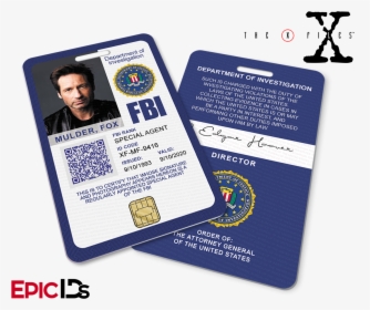 The X-files Inspired Fox Mulder Fbi Special Agent Id, HD Png Download, Transparent PNG