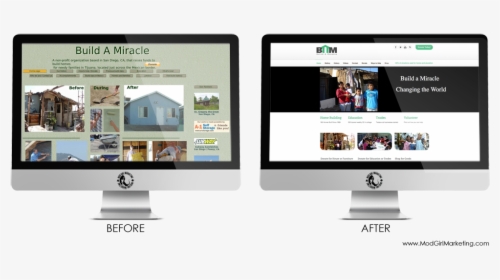 Before And After Web Design Build A Miracle - Before After Website Design, HD Png Download, Transparent PNG