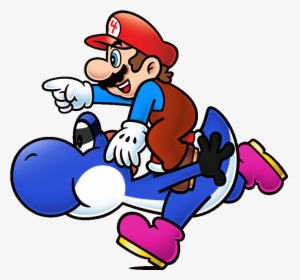 Mario Riding On Yoshi, HD Png Download, Transparent PNG