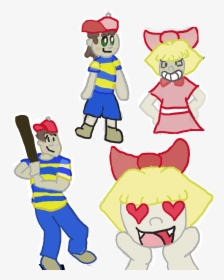 Earthbound Fanart Sketches - Cartoon, HD Png Download, Transparent PNG