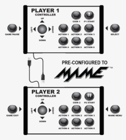 Arcade Machine 6 Button Layout, HD Png Download, Transparent PNG