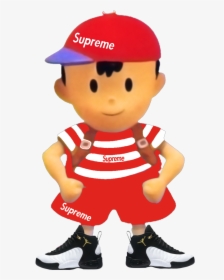 #earthbound #ness #supreme #painandsuffering #jordans - Ness Earthbound Logo, HD Png Download, Transparent PNG
