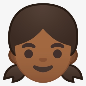 Girl Medium Dark Skin Tone Icon - Dark Skin Girl Emoji, HD Png Download, Transparent PNG