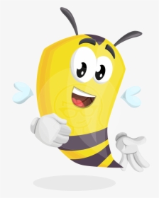 Bee Cartoon Vector Character Aka Mr, HD Png Download, Transparent PNG