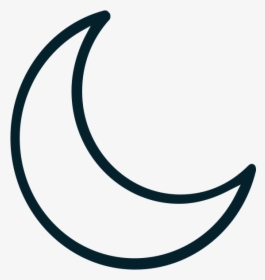 Moon Icon - White Half Moon Shape, HD Png Download, Transparent PNG