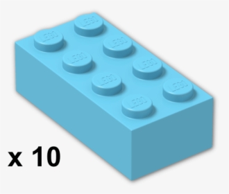 Lego Building Toys Lego 10 Medium Azure Blue Brick - Yellow Lego Brick Png, Transparent Png, Transparent PNG