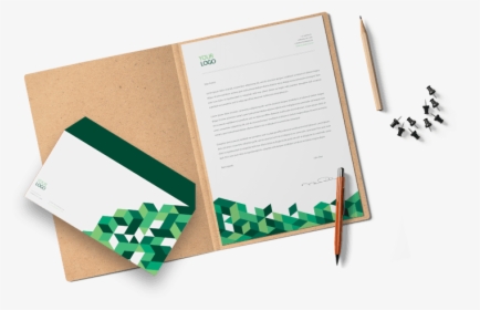 Corporate Green Letterhead And Envelope Design By Brandlume - Brochure, HD Png Download, Transparent PNG