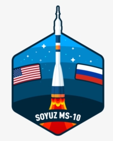 Soyuz Ms-10 Russia Usa Soyuz Space Capsule Rocket Design - Illustration, HD Png Download, Transparent PNG
