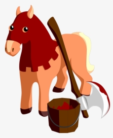 Horse, Executioner, Medieval, Animal - Cartoon, HD Png Download, Transparent PNG