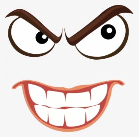Evil Face Png , Transparent Cartoons - Cartoon Face Transparent Background, Png Download, Transparent PNG