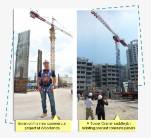 Imran On His New Commercial Project At Woodlands - Crane Operator Salary Singapore, HD Png Download, Transparent PNG