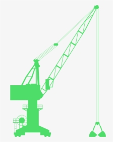 Transparent Construction Crane Crane Silhouette, HD Png Download, Transparent PNG