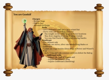 Gandalf-3 - Scroll Clipart Transparent Background, HD Png Download, Transparent PNG
