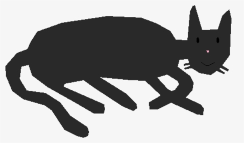 Carnivoran,black Cat,dog Like Mammal - Manx Cat Silhouette White Background, HD Png Download, Transparent PNG