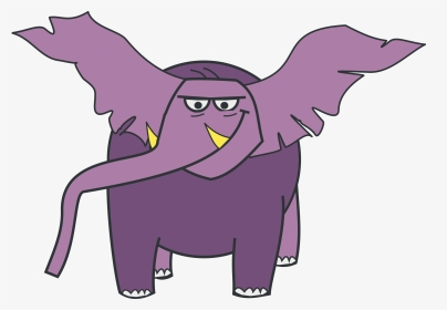 Elephant, Lilac, Violet, Trunk, Teeth, Evil, Ears - Evil Animated Elephant, HD Png Download, Transparent PNG