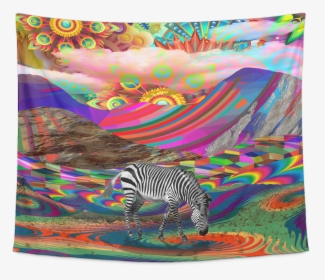 Rainbow Land Tapestry - Zebra, HD Png Download, Transparent PNG