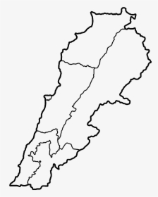 Lebanon Governorates Blank - Blank Map Of Lebanon, HD Png Download, Transparent PNG
