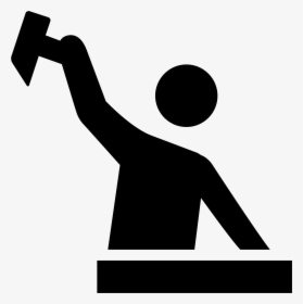 Construction, Road, Roadwork, Worker Icon - Man With Hammer Icon, HD Png Download, Transparent PNG