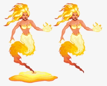 Fire Elemental - Flame Elemental Pixel Art, HD Png Download, Transparent PNG