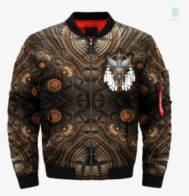 Snowy Owl Native American Mandala Over Print Bomber - Wolven Trio Anne Stokes, HD Png Download, Transparent PNG
