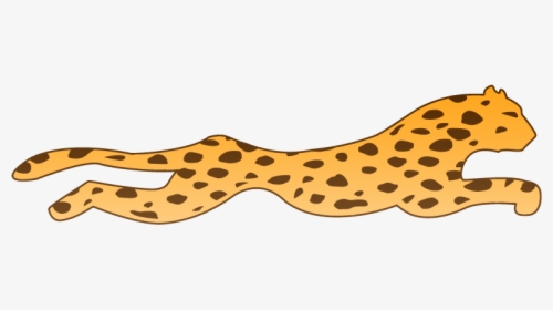 Orange Running Cheetah Logo With Brown Spots Tattoo - Clipart Cartoon Cheetah Png, Transparent Png, Transparent PNG