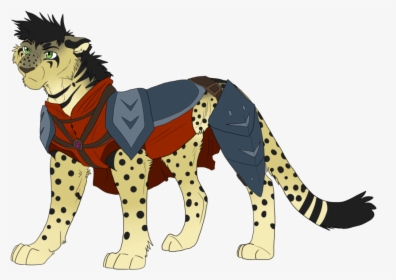 Cheetah Clipart Clear Background - Cheetah In Armour Drawing, HD Png Download, Transparent PNG