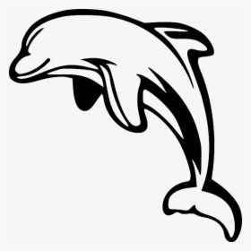 Dolphin Clipart Black And White Dolphin Clipart Black - Dolphin Black N White, HD Png Download, Transparent PNG