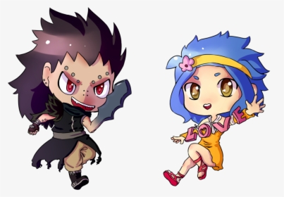 Fairy Tail Gajeel And Levy Chibi, HD Png Download, Transparent PNG