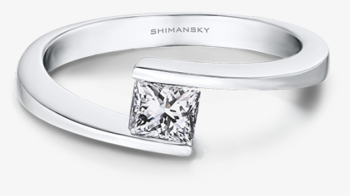 Shimansky My Girl Solitaire Overlap Engagement Ring - Pre-engagement Ring, HD Png Download, Transparent PNG