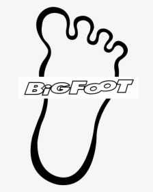 Bigfoot Logo Black And White - Bigfoot Image In Black And White, HD Png Download, Transparent PNG