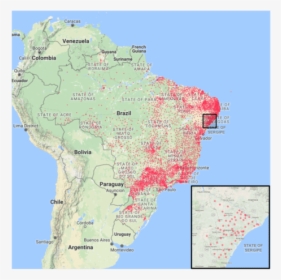 Aedes Aegypti Brazil Map, HD Png Download, Transparent PNG
