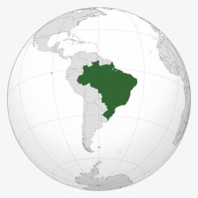 Brazil Map - Brazil Map In Globe, HD Png Download, Transparent PNG