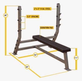 Flat Olympic Bench - Body Solid Bench Press, HD Png Download, Transparent PNG