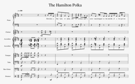 Hamilton Polka Sheet Music, HD Png Download, Transparent PNG